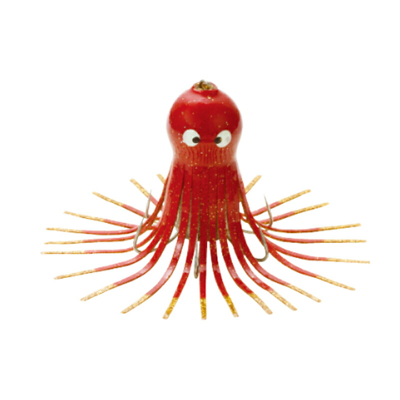 ヤマシタ(YAMASHITA) タコゆらハンター S RG(レッド×金ラメ)画像