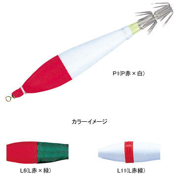 浮スッテカン TY2 布巻 4.0号 L6(L赤×緑)