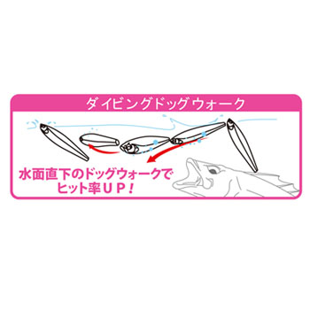 DUEL Japan-Pencil Bait Lure Silver dog 90F 90mm 13g /"HOKS/"