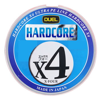 HARDCORE X4(ハードコア エックスフォー) 200m 0.6号/12lb 10m×5色