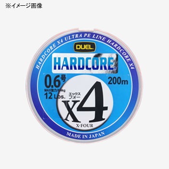 HARDCORE X4(ハードコア エックスフォー) 200m 0.4号/8lb 10m×5色