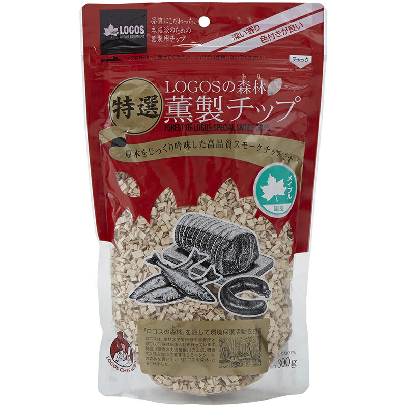 LOGOSの森林 特選薫製チップ 300g メイプル