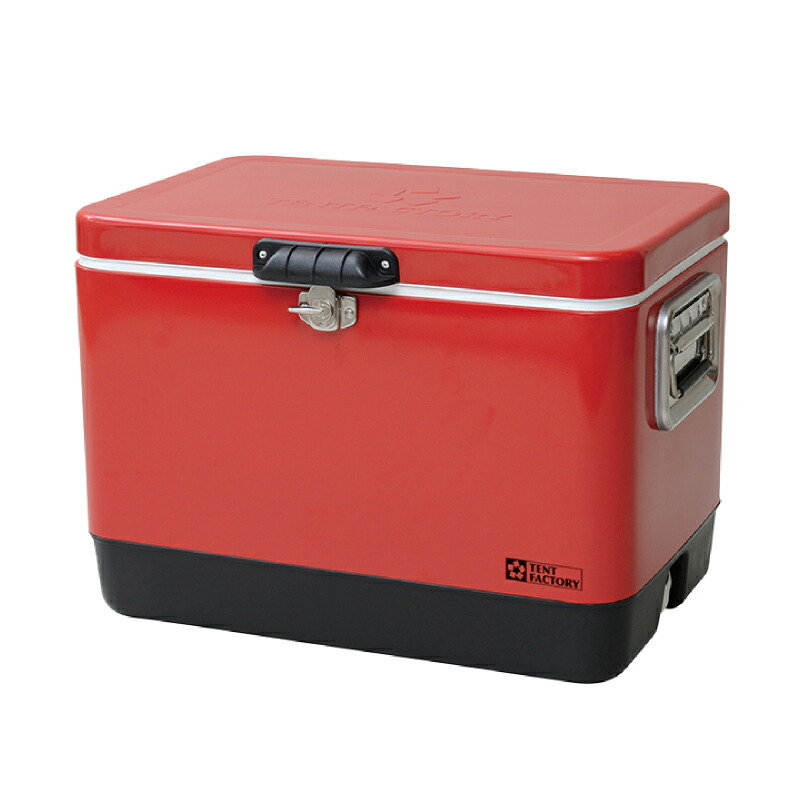 メタルクーラー スチールボックス L 51L/Lサイズ RE(レッド)