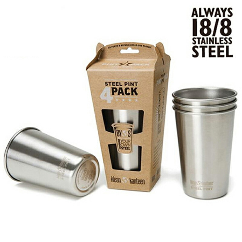 klean kanteen パイントカップ 4pack ステンレス 16oz Stainless Steel Pint Cup 16 oz 4-Pack | Klean Kanteen