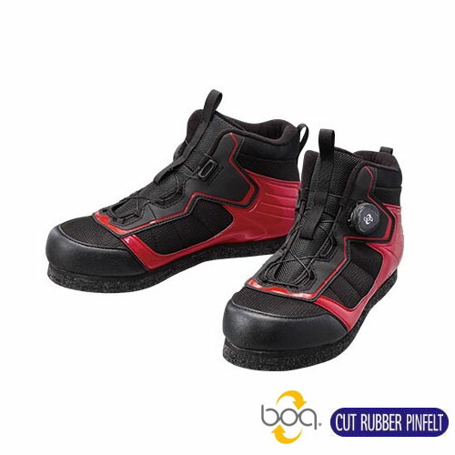 FS-041Q カットラバーピンフェルトフィットシューズ LT 25.5cm レッド