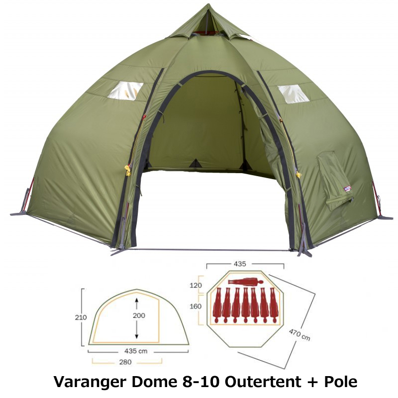 【国内正規品】Varanger Dome 8-10 バランゲルドーム8-10人用 テント