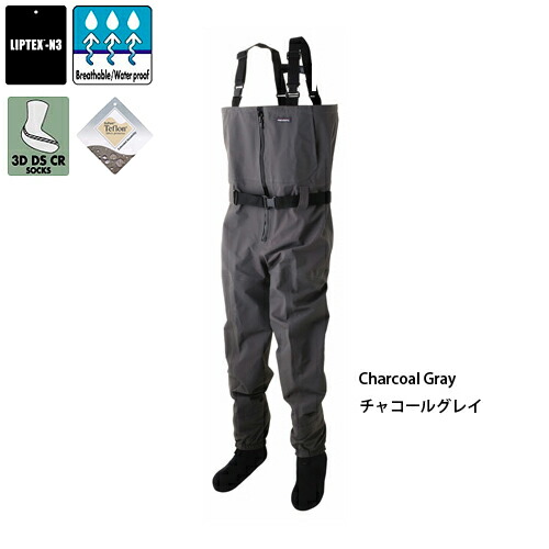 N3 AQ ZIP ウエーダー XL チャコールグレイ(CHG)