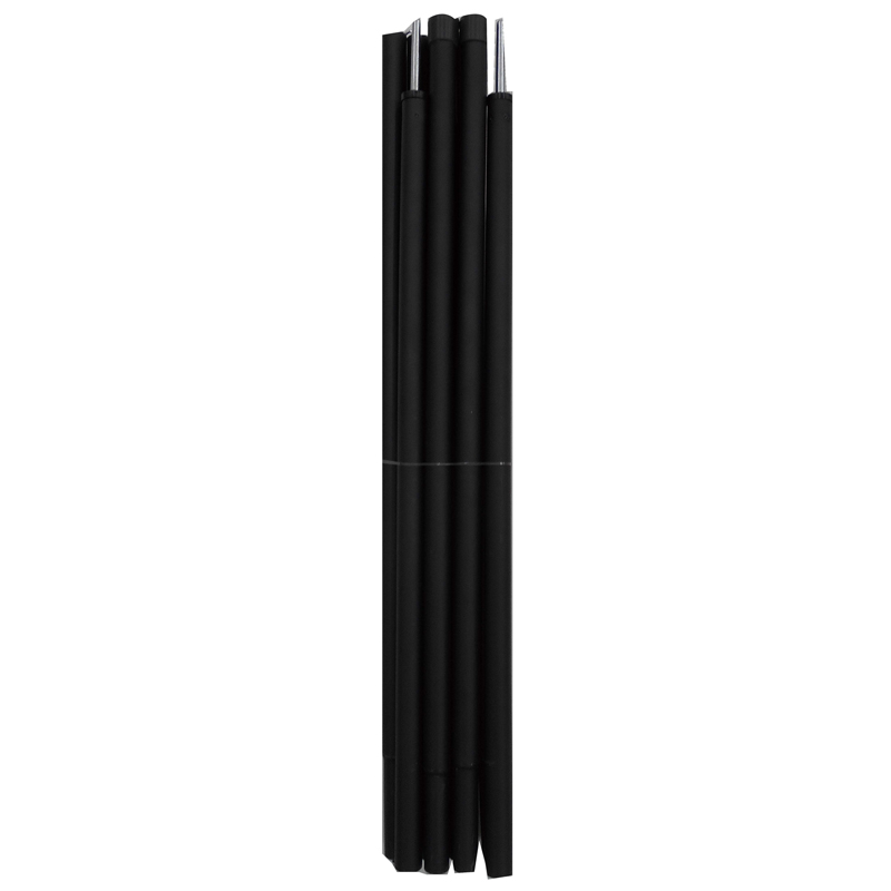 スチールポール160 2本セット(ロープ･ペグ付) ブラック