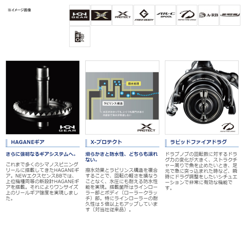 国内正規品新品本物 人気絶頂即納のシマノ Shimano エクスセンス リール 4000mhg ナチュラム 支店スピニングリール