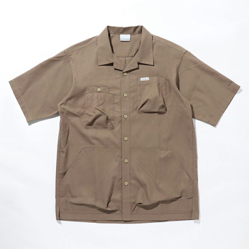 M 支店アウトドアシャツ メンズ Columbia コロンビア シャツ Sand 21春夏 ヒューソン Columbia コロンビア ヒューソン メンズウェア ショートスリーブ メンズ 252 Wet Pm0069 ナチュラム 21春夏 パーク