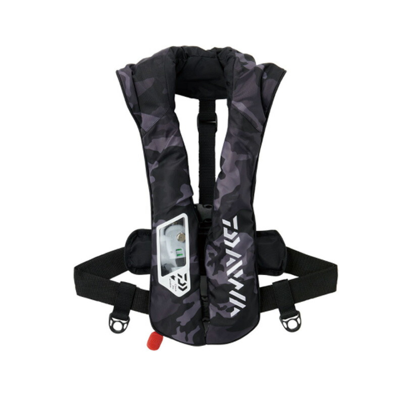 フローティングベスト ライフジャケット ダイワ Daiwa Df 21 ウォッシャブルライフジャケット 肩掛けタイプ自動 手動膨脹式 Aタイプ フリー ブラックカモ