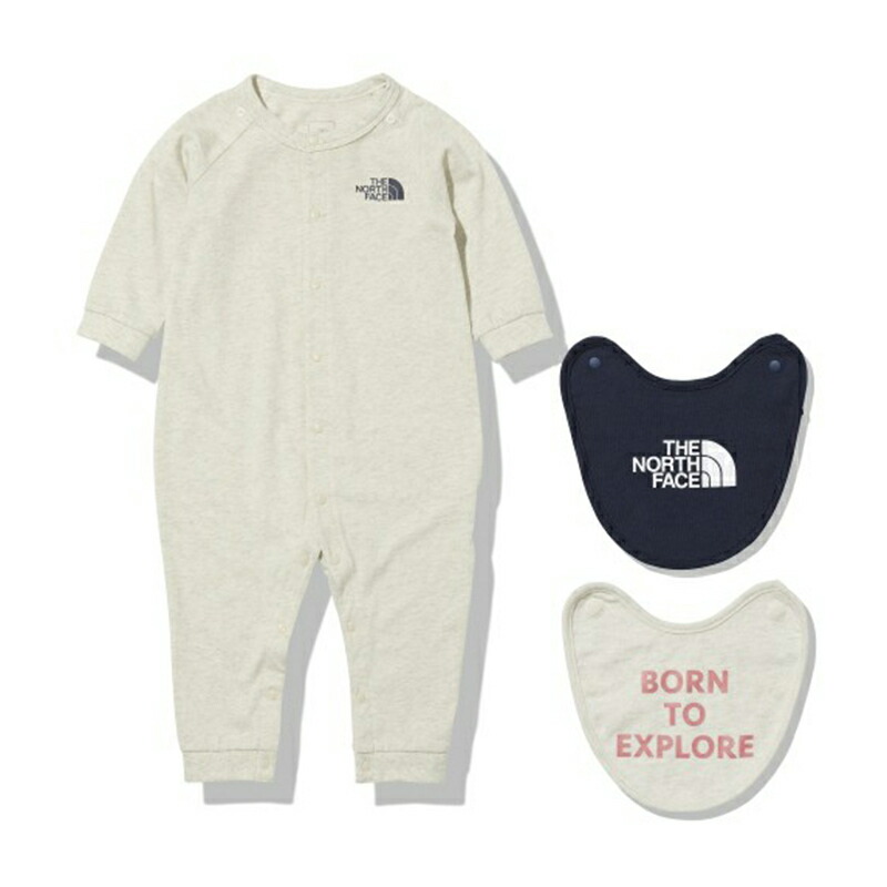 The North Face ザ ノースフェイス 21秋冬 B L S Rompers 2p Bib ロングスリーブ ロンパース 2p ビブ ベビー 70 オートミール Om Ntb Tajikhome Com