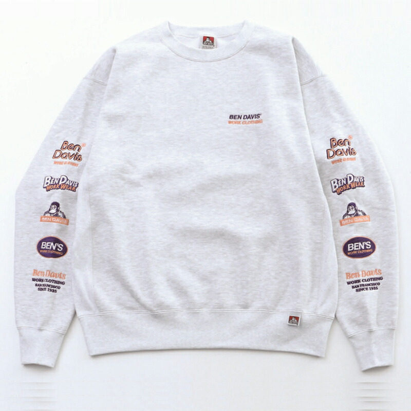 Ben Davis ベンデイビス 21秋冬 Needlework Slv Crew L Ash Musiciantuts Com