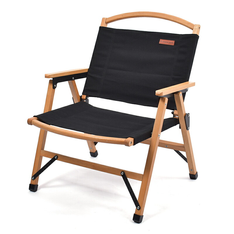 PEACE PARK(ピースパーク) LOW WOOD CHAIR ロー ウッド チェア フリー BLACK 36660442