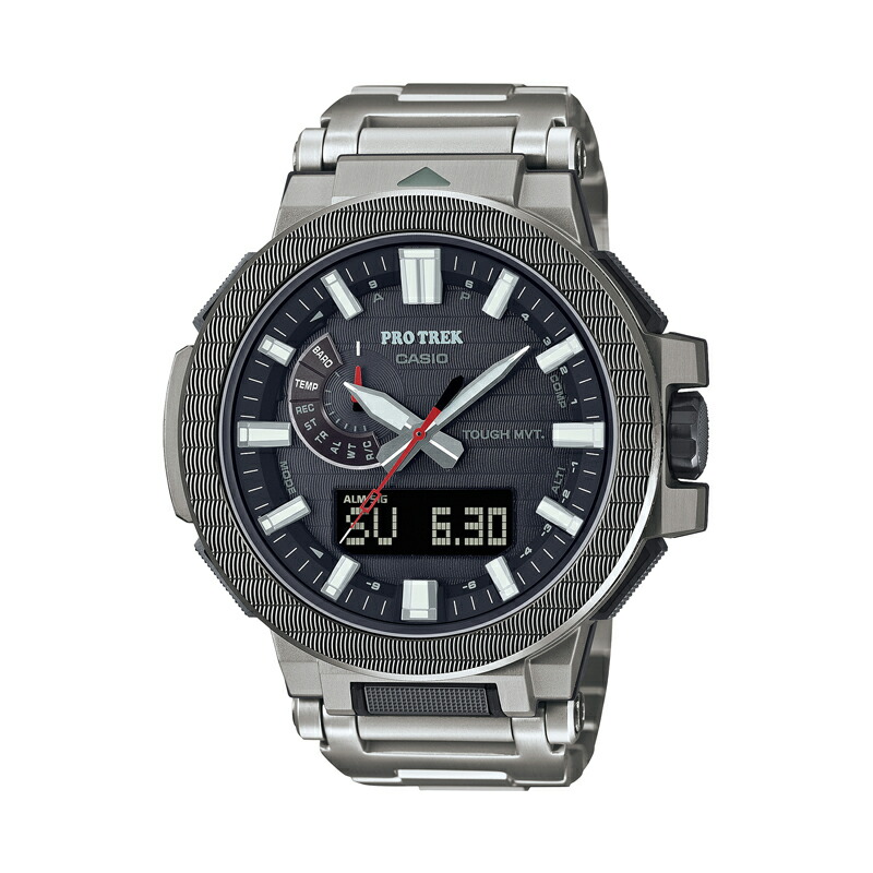 PROTREK(プロトレック) 【国内置き目品】PRX-8001YT-7JF 10空圧雨合羽 手ごわいソーラー しろがね色 PRX-8001YT-7JF
