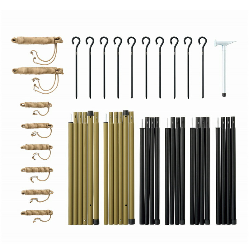 出産祝い ロゴス Logos タープポールペグセット レクタタープ用 Fucoa Cl