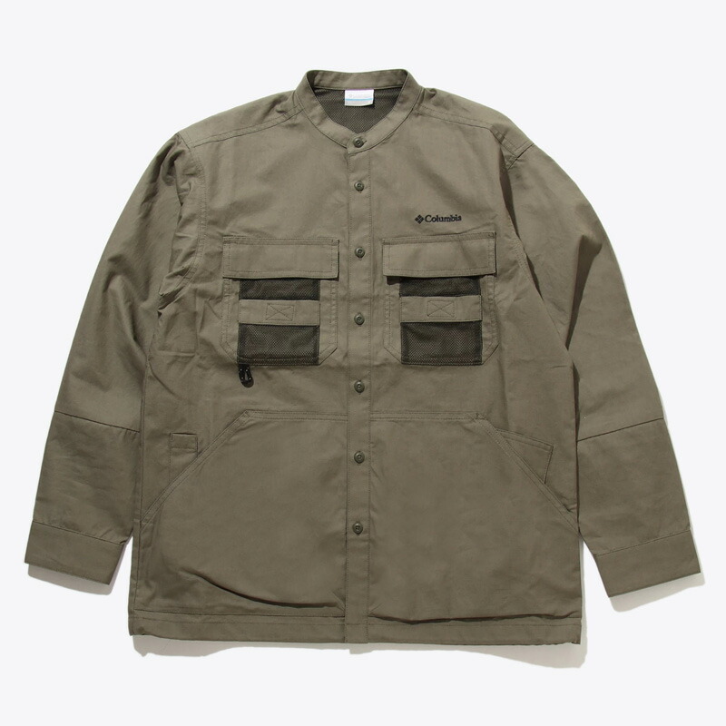 【たけだバーベキュー×コロンビア】ツキャノン アイル シャツジャケット メンズ M 397(Stone Green)