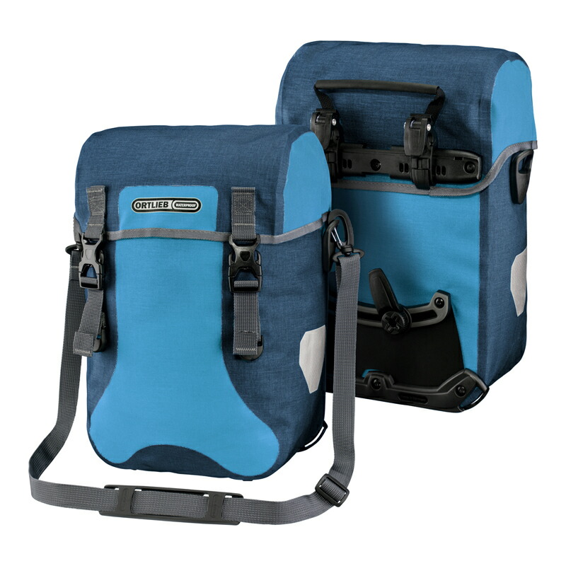 ORTLIEB(オルトリーブ) スポーツパッカープラス QL2.1(ペア) 防水バッグ 30L ダスクブルー×デニム OR-F4906