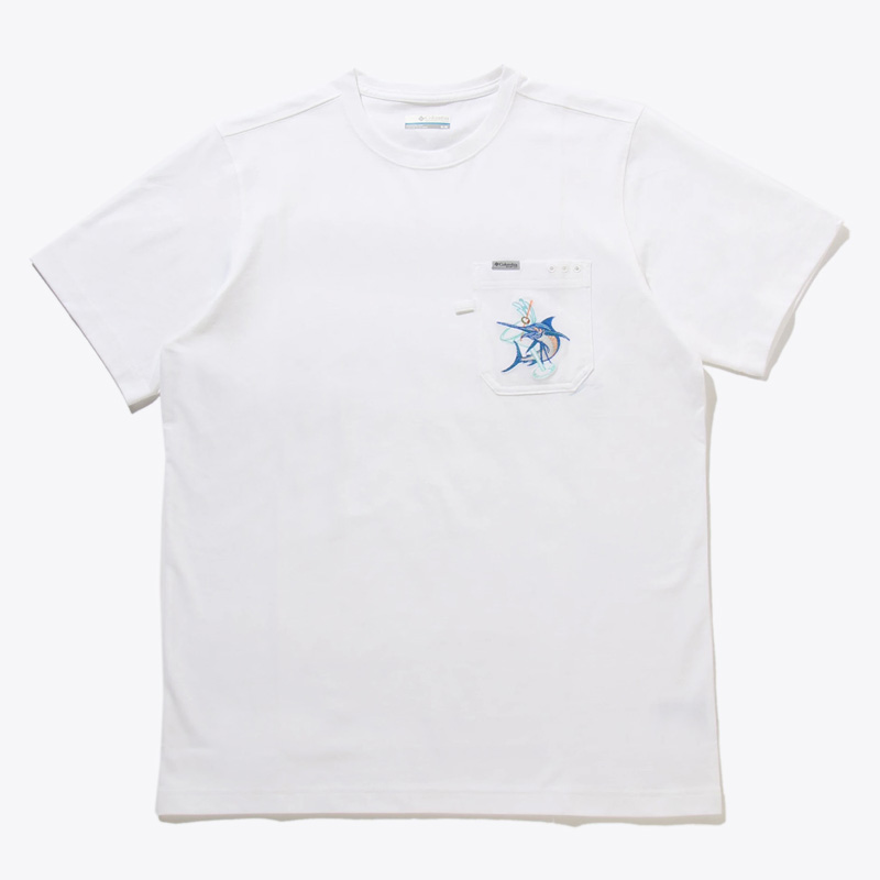 PFG アイコン ポケット Tシャツ メンズ L 102(White×Marlin Martini)