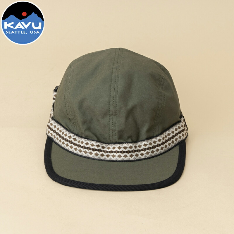 キッズ リップストップ ストラップ キャップ フリー オリーブ