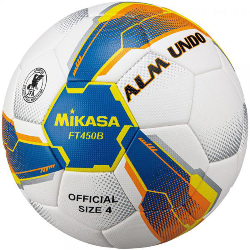 ミカサ MIKASA サッカー4号貼り 検定球 4号貼り 青×黄 FT450BBLY 【あすつく】