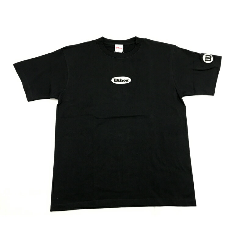 人気上昇中 Wilson ウィルソン SHORT SLEEVE TEE L ブラック×ブロンド WB6029405 cmdb.md