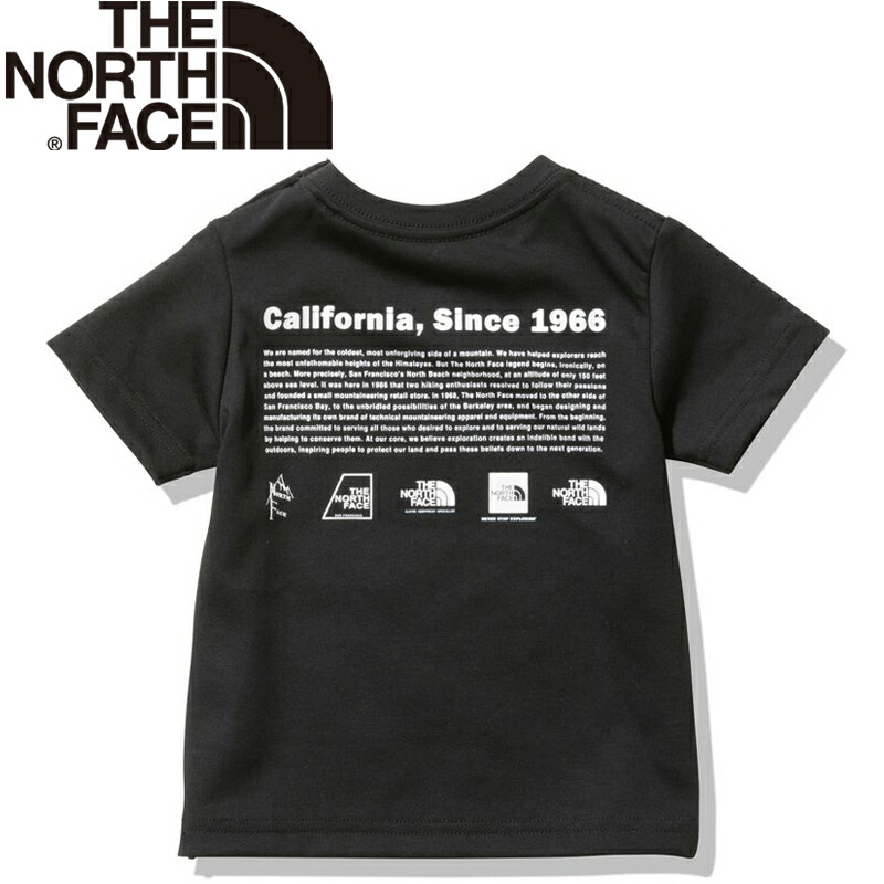 THE NORTH FACE(ザ・ノースフェイス) 【22春夏】B S/S HISTORICAL LOGO TEE(ヒストリカル ロゴ ティー) ベビー 80cm ブラック(K) NTB32258