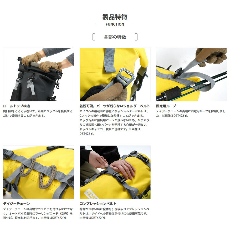ドッペルギャンガー(DOPPELGANGER)TARPAULINDAYPACK3(ターポリンデイパック3)20Lカーキ・ブラックDBT422-ML