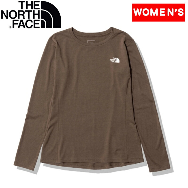 THE NORTH FACE ザ ノース フェイス Women's ロングスリーブ フラッシュドライ スリーディー クルー ウィメンズ M  ココアブラウン CB NTW12203 人気提案