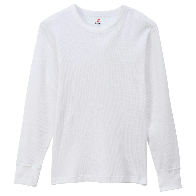 気質アップ Hanes ヘインズ サーマル ロングスリーブ Tシャツ XL ホワイト HM4Q103 photoconselheiro.com.br