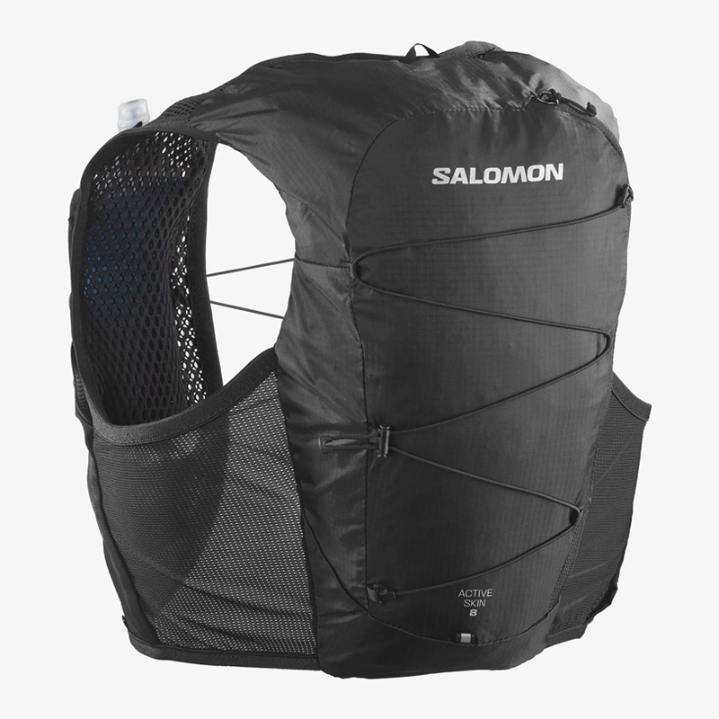 SALOMON サロモン 8 8L ACTIVE BLACK L LC1757900 SKIN アクティブスキン フラスク付き 【オープニング  ACTIVE