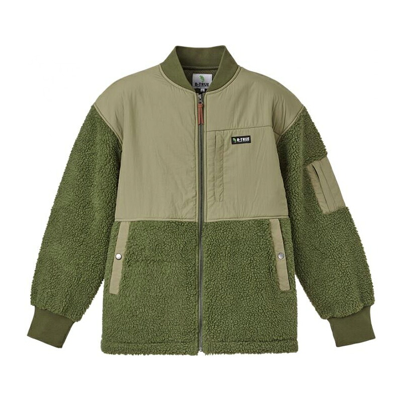 【7/1全品P2倍CP最高限度2000円OFF】  常緑植物(EVERGREEN) B-TRUE シープボアフリースジャケット L カーキ