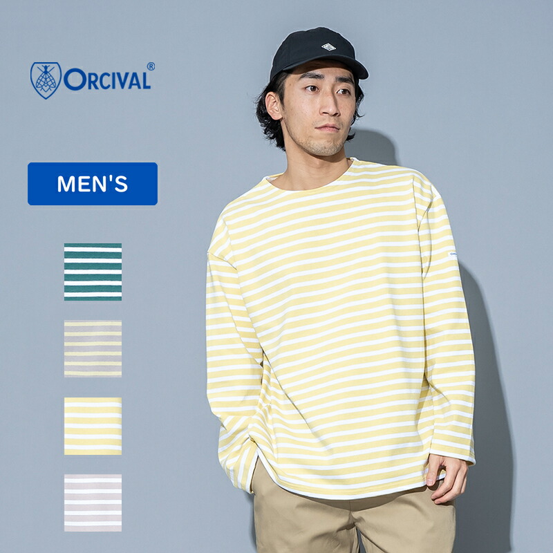 クルーネック ロングスリーブ プルオーバー メンズ 3(Mサイズ相当) TOPAZ×WHITE