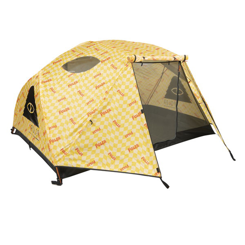 2 PERSON TENT ONE SIZE WAVY CHECK YELLOW