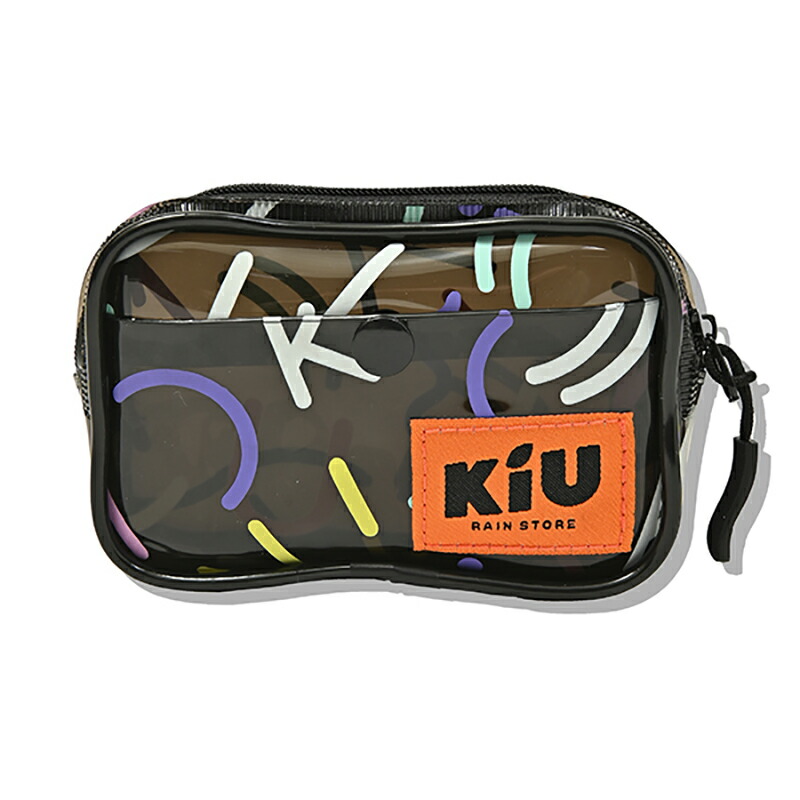 PVC POUCH Medium フリー ジオメトリックブラック