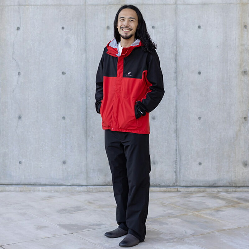 オンヨネ(ONYONE) Men's COMBAT RAIN SUITS(コンバット レイン スーツ)メンズ BL 056009(レッド&times;ブラック) ODS95030｜ナチュラム 支店