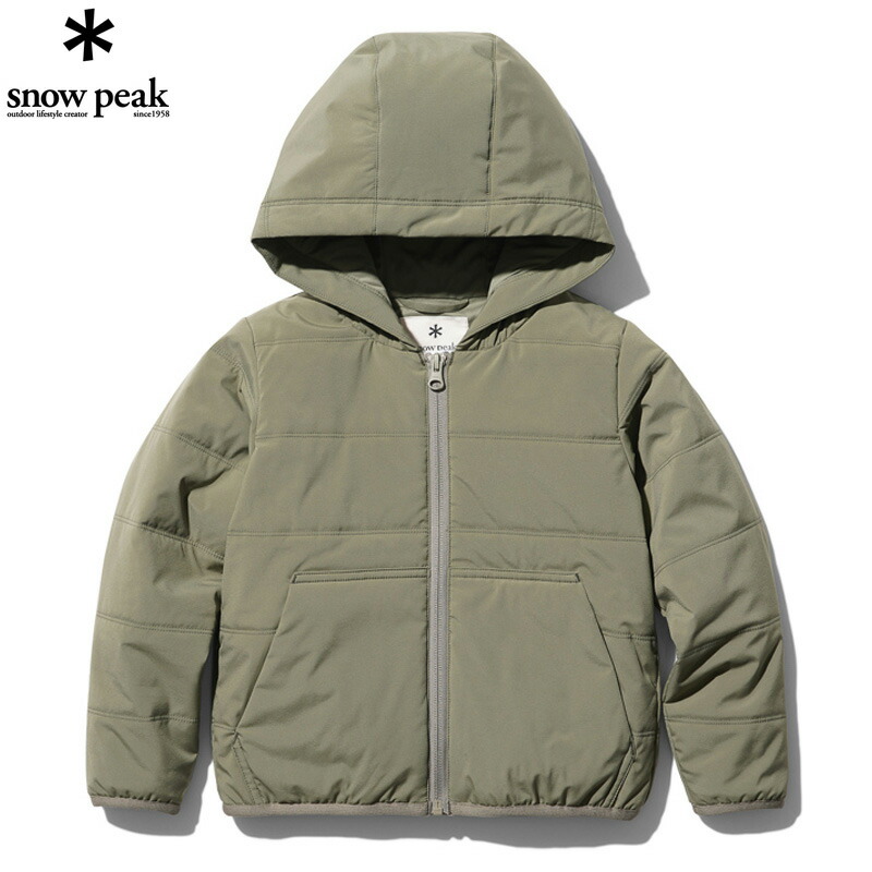 Kids Flexible Insulated Zip Up Hoodie 3 Olive