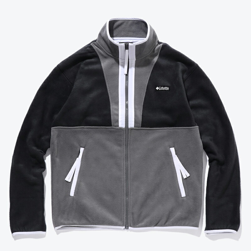 バックボール フルジップ フリース メンズ S 017(Black×Grey×White)