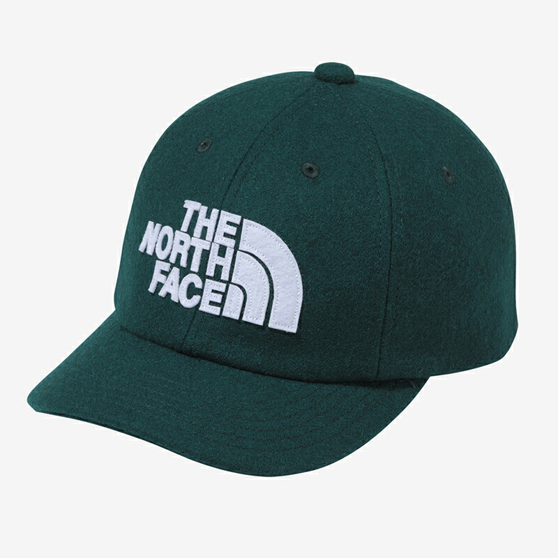 K TNF LOGO FLANNEL CAP(キッズ TNF ロゴ フランネル キャップ) KM ADグリーン(AE)