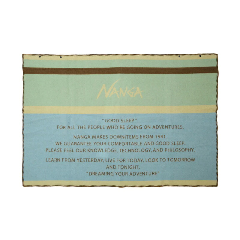 ナンガ(NANGA) NANGA TRADITIONAL BLANKET(ナンガ トラディショナル ブランケット) MINT GREEN N1N1MGX5
