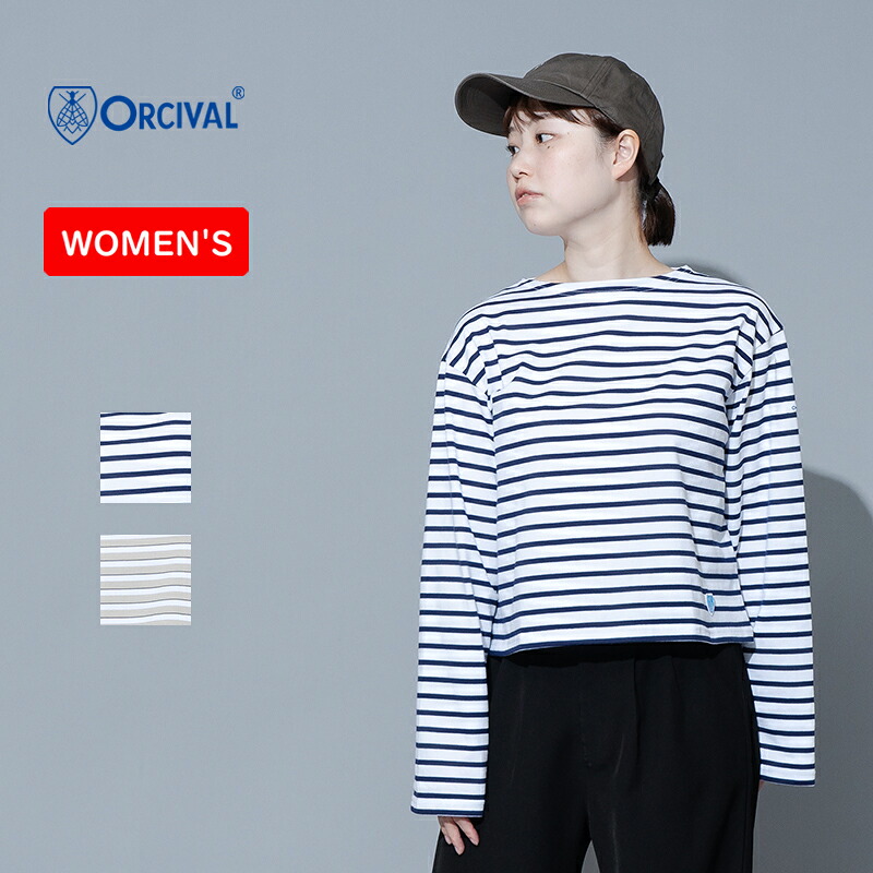 ORCIVAL(オーシバル) ボートネック L/S ショートプルオーバー #OR-C0334 BFJ 全2色