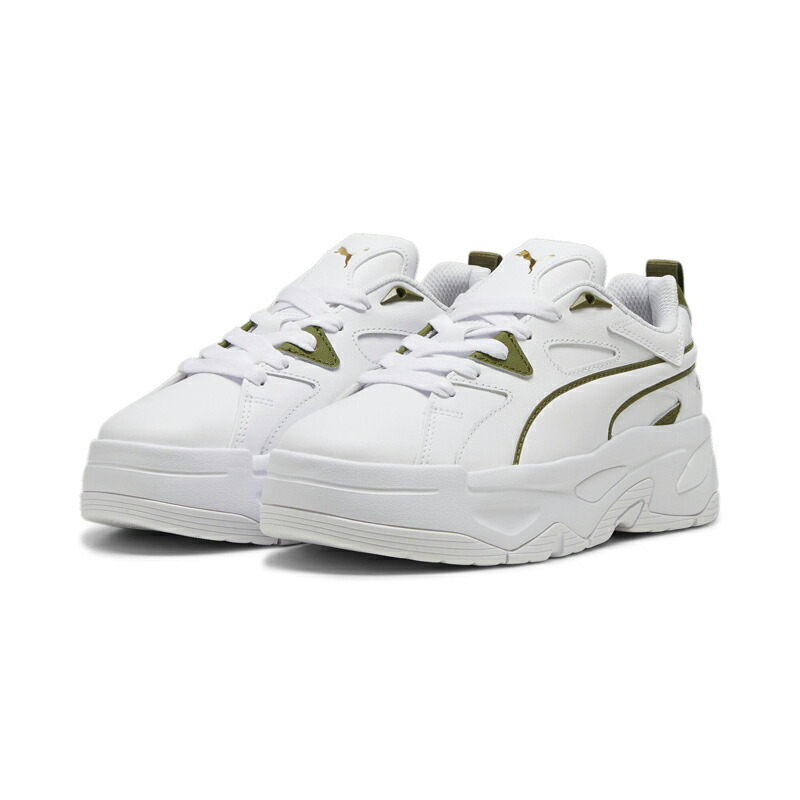 BLSTR DRESSCODE(BLSTR ドレスコード)/ウィメンズ スニーカー 24.5cm PUMA WHITE-OLIVE GREEN