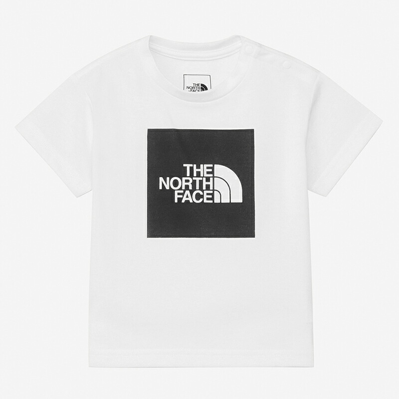 S/S COLORED SQUARE LOGOTEE(カラードスクエアロゴティー)ベビー 80 ホワイト(WK)