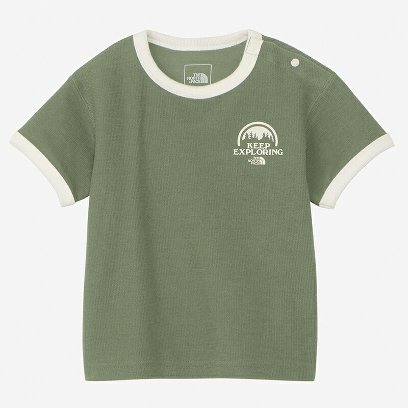 Baby’s L-PILE RINGER TEE ベビー 80 タイムグリーン(TG)