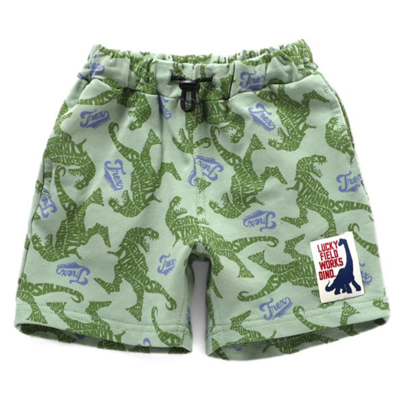 Kid’s DINO総柄 カットパンツ キッズ 120 カーキ