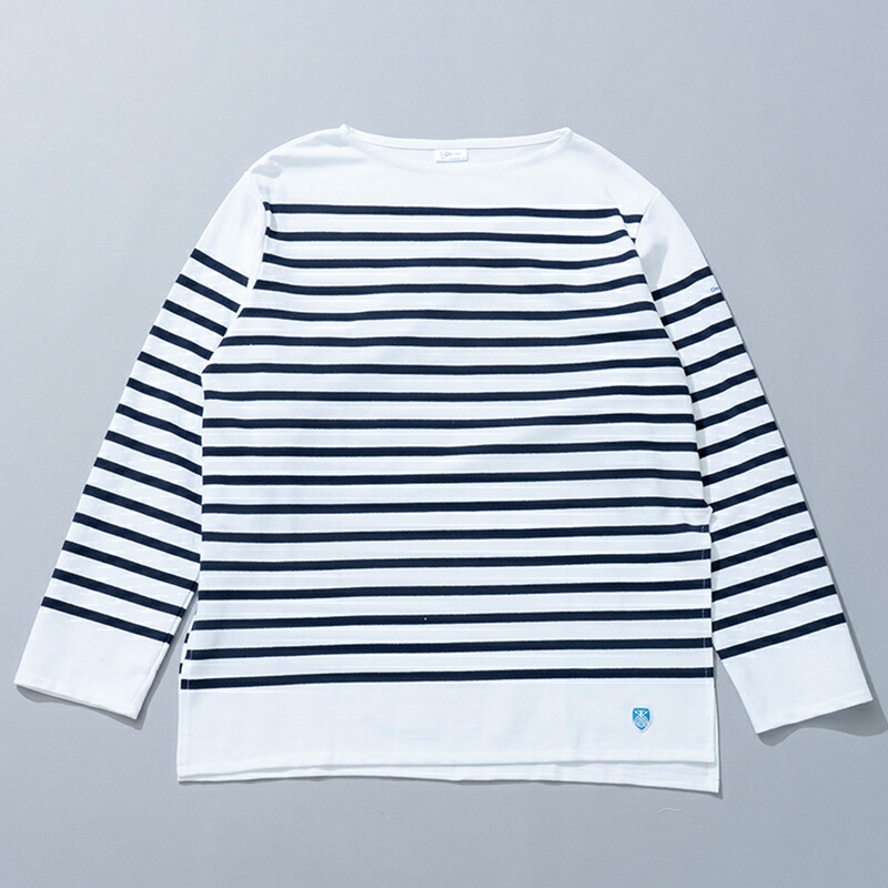 BOAT NECK L/S LONG SLIT P.O. 1 WHITE×PIRATE
