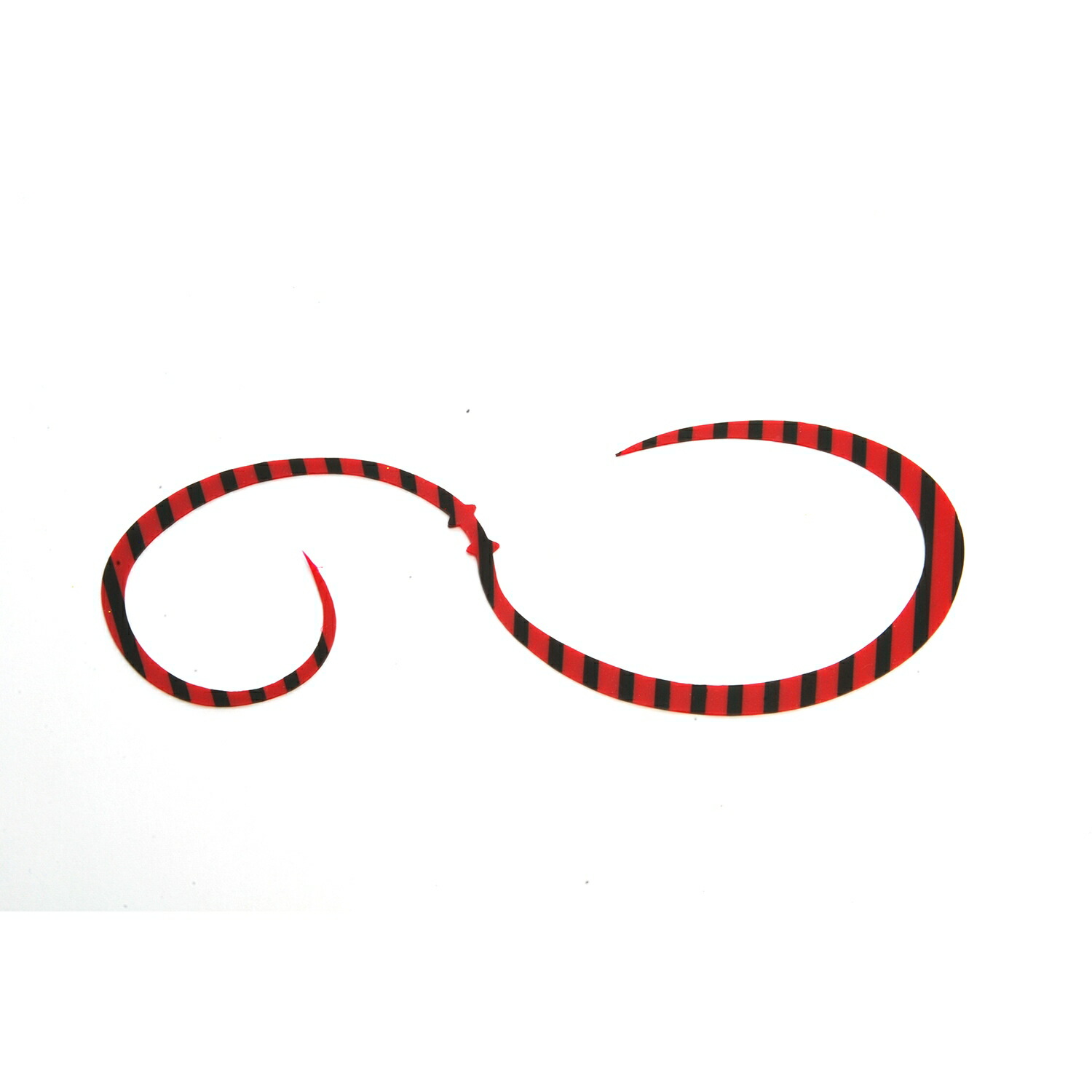 なみだまネクタイ ちょうどよカーリー NC10 レッドブラックゼブラ