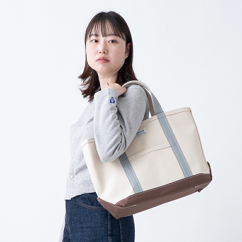 ORCIVAL(オーシバル) TOTE BAG MIDDLE(トートバッグ・中) ONE SIZE ECRU×G. GREEN×S. BROWN #OR-H0284 KWC