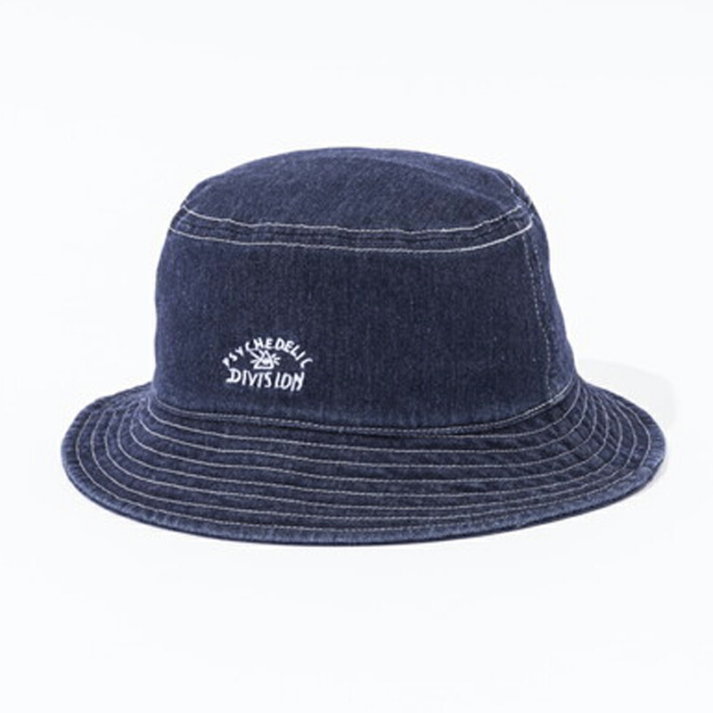 WASHED BUCKET HAT ONE SIZE BLUE DENIM