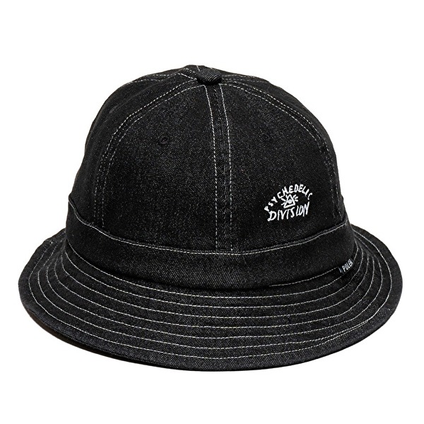 WASHED BELL HAT ONE SIZE BLACK DENIM